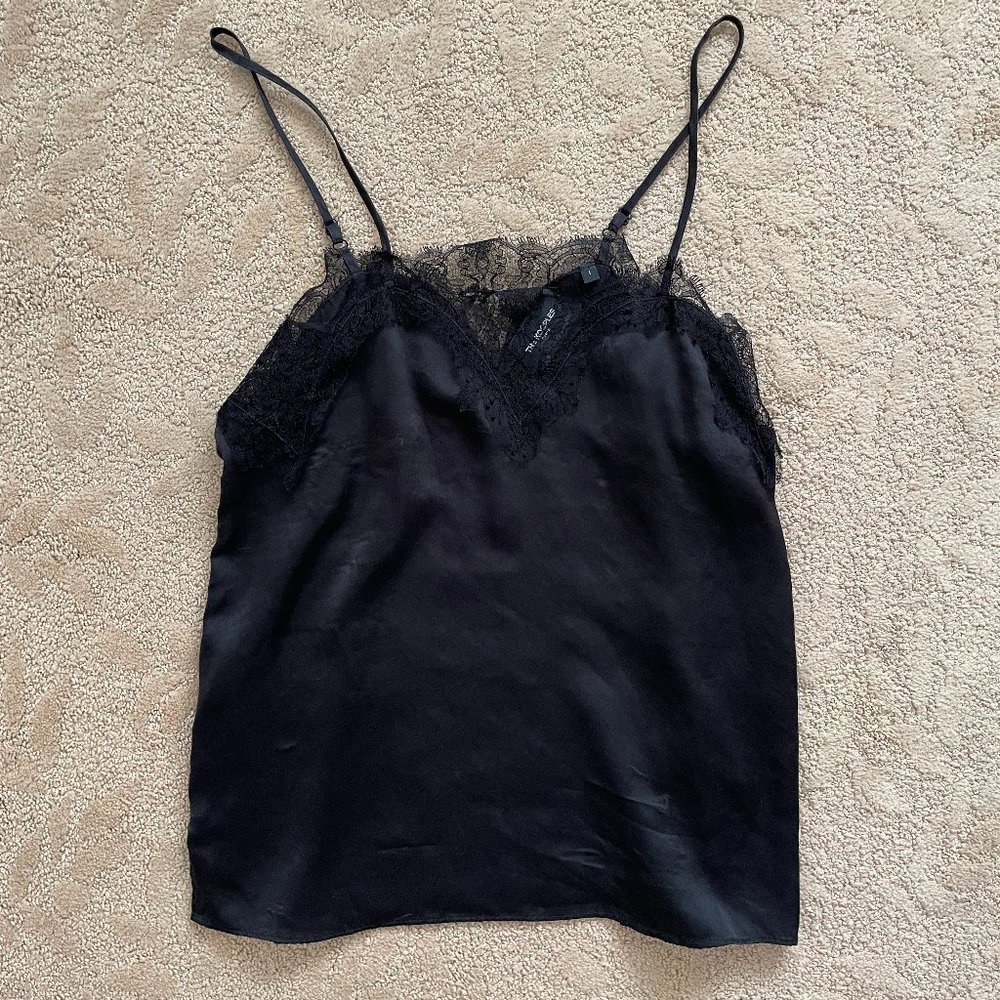THE KOOPLES Silk Cami with lace trim
